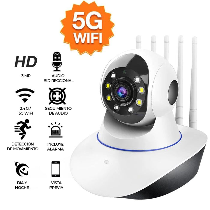Cámara de Seguridad Wifi 5 Antenas