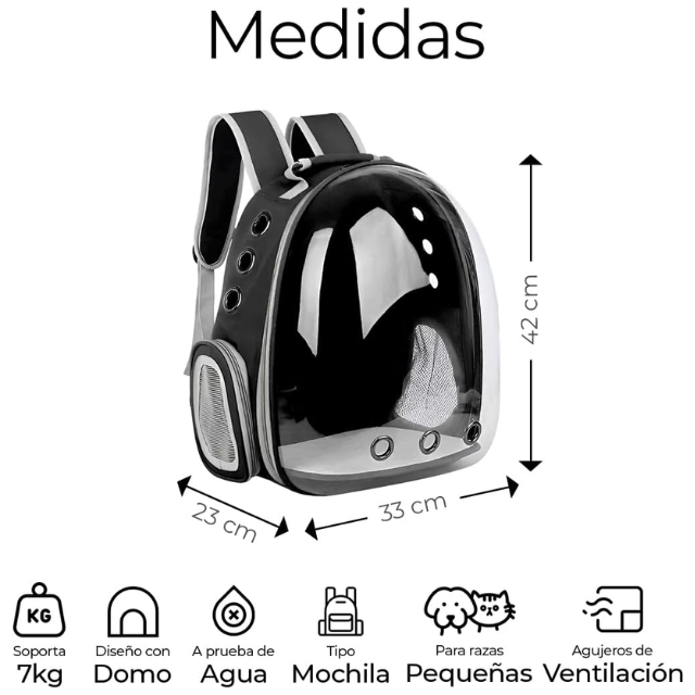 MOCHILA CÁPSULA PARA MASCOTAS