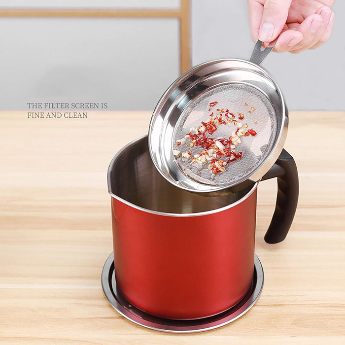 Oil Strainer Pot™ - Olla con Coladera para Almacenar Aceite