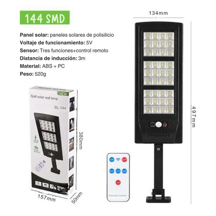 SolarMotionLamp - Lámpara Solar para Exteriores con Sensor de Movimiento