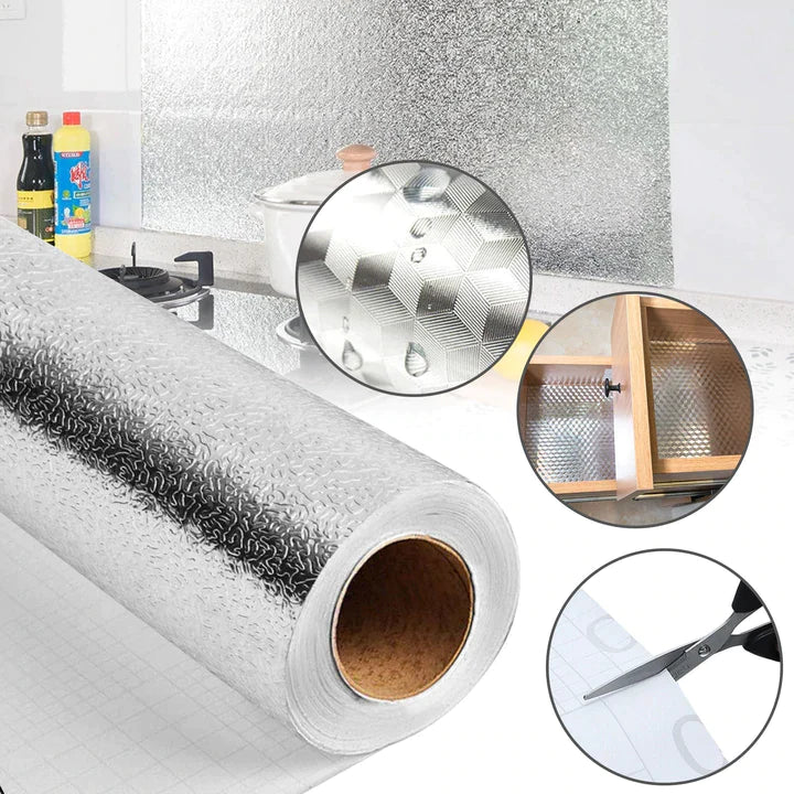 Papel Aluminio Adhesivo, Fácil de Limpiar, Resistente al Fuego – Ecuventa
